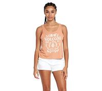 Volcom Camiseta sin mangas para mujer to The Bank, Arcilla, Small