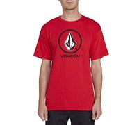 Volcom Crisp Stone Short Sleeve tee Camiseta, Rosso, L para Hombre