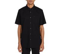 VOLCOM Everett Oxford Short Sleeve Button Down Woven Shirt Top, New Black, S Men's
