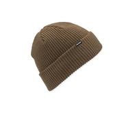 Volcom Gorro de invierno con forro polar para hombre, con forro polar y ajuste enrollable, Marrón, talla única