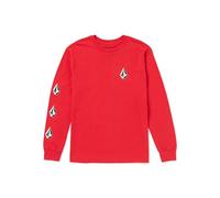 Volcom Men's Iconic Stone Ribbon Red Long Sleeve T Shirt 2XL