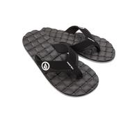 Volcom Men's Recliner Sandal Flip Flop, Black White-New, 8