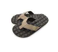 Volcom Men's Recliner Sandal Flip Flop, Khaki-New, 10