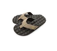 Volcom Men's Recliner Sandal Flip Flop, Khaki-New, 10