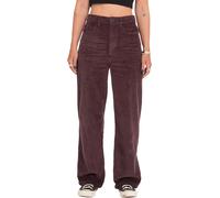 Volcom - Pantalones Mujer - Weellow II Corduroy Pant W Raisin para Mujer de Algodón - Talla 31 US - Burdeos Burdeos 31 US