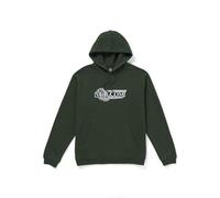 Volcom Pullover Logo Fleece Hooded Sweatshirt - Soft Brushed Interior, Classic Fit, Kangaroo Pocket, Ribbed Cuffs & Hem Sudadera, Dark Forest, Medium para Hombre