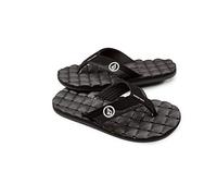 Volcom Recliner Flip Flop Comfort Foam Sandal, Chanclas Hombre, Black Schwarz Black White Bwh, 38 EU