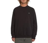 Volcom Single Stone Crew, Sudadera Hombre, Negro (Black), L