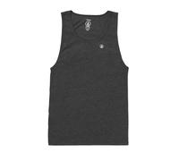 Volcom Camiseta sin Mangas Jaspeada sólida, Dark Black Heather-Nuevo, L para Hombre