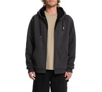 Volcom Sudadera Con Cremallera Single Stone Lined, Negro Jaspeado (AW26)