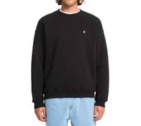 Volcom - Sudaderas - Single Stone Crew Black de Algodón - Talla S - Negro Negro S