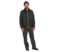 Volcom Weestone Puff - Chaqueta ligera con cremallera y cuello alto para hombre, Negro, S