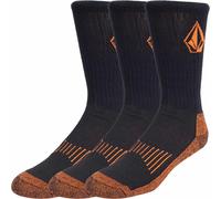 Volcom Workwear - Pack de 3 calcetines (negro, 42-46), Negro , 44-48