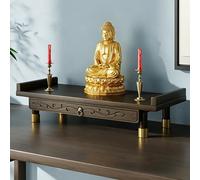 VOLDAX Altar Buda Mesa de Ofrendas, Mesa de Oración y Meditación, Soporte de Plegaria para Estatuas Guan Gong Guanyin, Adecuado Templos y Familias(66 * 26 * 12.5cm/26 * 10.2 * 4.9in)