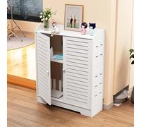 VOLDAX Caja de Almacenamiento de Enrutador WiFi con Puerta de Armario, Estantes Ajustables Almacenamiento de Gran Capacidad Diseño Hueco(White,70 * 75 * 30cm/27.6 * 29.5 * 11.8in)