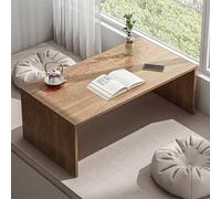 VOLDAX Centro Pequeña Baja Portátil Multifuncional Mesa De Computadora Portátil, Fácil De Almacenar para Sala de Estar Ventanal(Brown,80cm/31.5in)