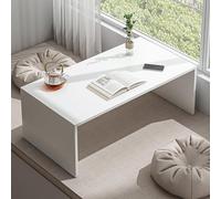 VOLDAX Centro Pequeña Baja Portátil Multifuncional Mesa De Computadora Portátil, Fácil De Almacenar para Sala de Estar Ventanal(White,60cm/23.6in)