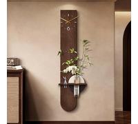 VOLDAX Esculturas de Pared Pinturas Arte de Pared 3D con Jarrón y Reloj, Decoración De Pared For Sala De Estar Dormitorio Decoración Del Hogar(Brown C,120 * 26cm/47.2 * 10.2in)