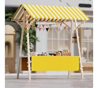 VOLDAX Genérico Puesto de Mercado Agrícola al Aire Libre, Quiosco Plegable con Mantel Y Toldo for Ferias De Artesanías Mercados Callejeros(Yellow 1,120cm/47.2in)