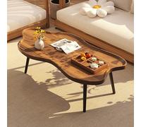 VOLDAX Mesa Baja Multifuncional Mesa De Centro Pequeña Y Moderna En Forma De Nube, para Salón Sala de Estar Balcón(Brown,100 * 50 * 48cm/39.4 * 19.7 * 18.9in)