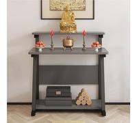 VOLDAX Mesa de Altar de Madera para Santuario Mesa De Meditación del Altar, Espacio Espiritual Personal para Oraciones Adivinación De Adivinación(Grey,80cm/31.5in)