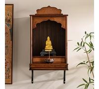 VOLDAX Mesa de Altar de meditación Budista con Almacenamiento, Altar Espiritual de Buda, Soporte de Plegaria para Estatuas Guan Gong Guanyin(51 * 33cm/20.1 * 13in)