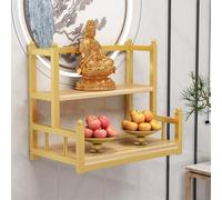 VOLDAX Mesa de Altar de meditación, Mesa de Oración y Meditación, Mesa Feng Shui para Oración y Meditación, Soporte de Plegaria para Estatuas Guan Gong Guanyin(Gold A,50cm/19.7in)