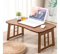 VOLDAX Mesa de Suelo de té Chino de Bambú Mesa de Tatami Plegable portátil Baja, Fácil De Usar para Sentarse En El Suelo Meditar(Brown A,80 * 50 * 31cm/31.5 * 19.7 * 12.2in)