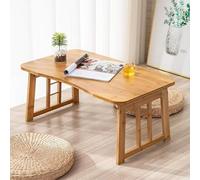 VOLDAX Mesa de Suelo de té Chino de Bambú Mesa de Tatami Plegable portátil Baja, Fácil De Usar para Sentarse En El Suelo Meditar(Yellow A,60 * 40 * 26cm/23.6 * 15.7 * 10.2in)