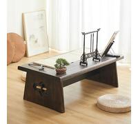 VOLDAX Mesa de Suelo Multifuncional Vintage Madera Mesa de té Zen, Fácil De Usar para Cocina Oficina Y Salón Fácil Montaje(118cm/46.5in)