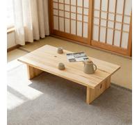 VOLDAX Mesa Plegable Portatil para Sentarse en el Piso, Mesa De Centro Tatami Moderna para Cocina Oficina Y Salón Fácil Montaje(Yellow,80cm/31.5in)