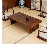 VOLDAX Mesa Plegable Portatil para Sentarse en el Piso, Mesa De Centro Tatami Moderna para Cocina Oficina Y Salón Fácil Montaje(Brown,100cm/39.4in)