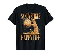Voleibol De Playa Sandy Spiked Happy Life Camiseta
