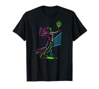 Voleibol Goteo Estilo Chica Jugador Volando para Power Net Hit Camiseta