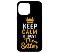 Voleibol Keep Calm And Trust The Setter Jugador de Voleibol Carcasa para iPhone 13 Pro Max