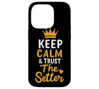 Voleibol Keep Calm And Trust The Setter Jugador de Voleibol Carcasa para iPhone 14 Pro