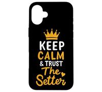 Voleibol Keep Calm And Trust The Setter Jugador de Voleibol Carcasa para iPhone 16 Plus