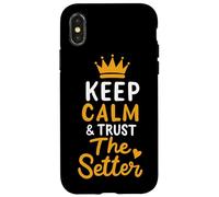 Voleibol Keep Calm And Trust The Setter Jugador de Voleibol Carcasa para iPhone X/XS