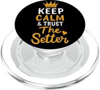 Voleibol Keep Calm And Trust The Setter Jugador de Voleibol PopSockets PopGrip para MagSafe