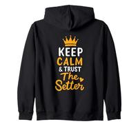 Voleibol Keep Calm And Trust The Setter Jugador de Voleibol Sudadera con Capucha