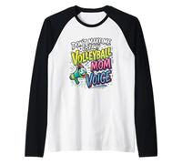 Voleibol Madre No Me Haces Usar Mi Voleibol Mamá Voz Camiseta Manga Raglan