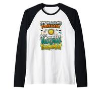 Voleibol Mamá Fin de Semana Pronóstico Torneo de Voleibol Camiseta Manga Raglan