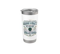 Voleibol Mamá y Voleibol Papá Mi Niño Tiene Voleibol Vaso térmico de acero inoxidable de doble pared