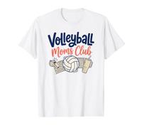Voleibol Moms Club Game Day Court Side Team Spirit Madre Camiseta gráfica económica, Hombre, Blanco, XL