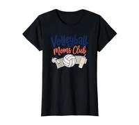 Voleibol Moms Club Game Day Court Side Team Spirit Madre Camiseta gráfica económica, Mujer, Negro, L