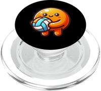Voleibol Naranja Divertido Carita Feliz PopSockets PopGrip para MagSafe