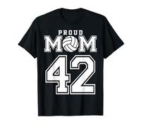 Voleibol Orgulloso Personalizado Mamá Número 42 Personalizado Camiseta