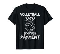 Voleibol papá escanear para el Pago Divertido código de Barras día del Padre Camiseta