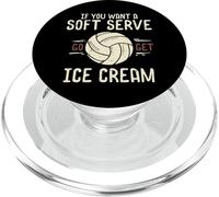 Voleibol Que Quieres Soft Serve Consigue Helado Mujeres Hombres Niños PopSockets PopGrip para MagSafe