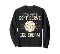 Voleibol Que Quieres Soft Serve Consigue Helado Mujeres Hombres Niños Sudadera